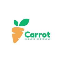 vecteur de logo carotte orange