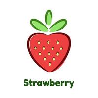 vecteur de logo fraise