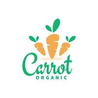 vecteur de logo carotte orange