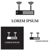 conception d'illustration vectorielle d'icône de routeur vecteur