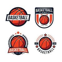 logo de sport de basket-ball vecteur