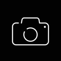 logo appareil photo contour minimaliste icône vecteur symbole design plat
