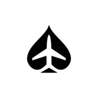 logo ace avion minimaliste icône vecteur symbole design plat