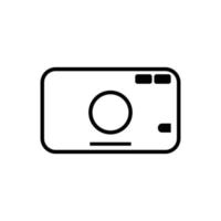 logo appareil photo classique minimaliste icône vecteur symbole design plat