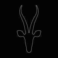 logo de contour d'antilope. vecteur animal isolé