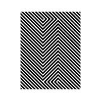 Lettre i ligne parallèle illusion eye stripe vector illustration