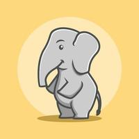 illustration vectorielle de dessin animé d'éléphant, éléphant de dessin animé mignon vecteur