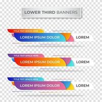 troisième bannière inférieure. illustration vectorielle vecteur
