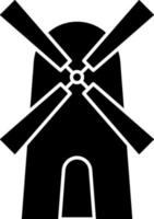 vecteur d'icône de glyphe de printemps de moulin à vent