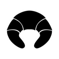 icône de croissant noir. vecteur