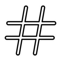 icône de couleur noire hashtag. vecteur