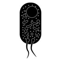 bactérie de couleur noire vecteur