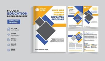 brochure d'admission à l'éducation créative et moderne vecteur