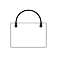 icône de couleur noire de sac à provisions. vecteur