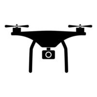 drone icône couleur noire illustration vectorielle image style plat vecteur