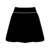 icône de jupe noire. vecteur