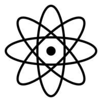 icône d'atome couleur noire illustration vectorielle image style plat vecteur