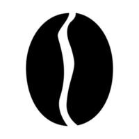 icône de grain de café couleur noire illustration vectorielle image style plat vecteur