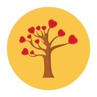 icône de vecteur d'arbre d'amour qui peut facilement modifier ou éditer
