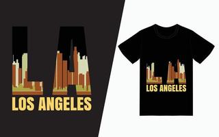 conception de t-shirt de typographie de los angeles vecteur