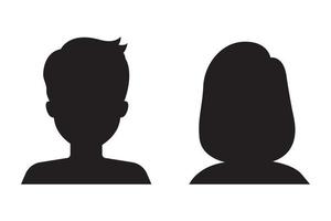 illustration vectorielle de silhouette masculine et féminine vecteur
