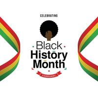 le mois de l'histoire des noirs célébration de l'histoire afro-américaine illustration vectorielle vecteur