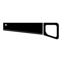 icône de scie à main couleur noire illustration vectorielle image style plat vecteur