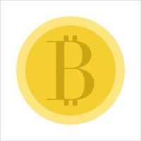 Bitcoin sur fond blanc. illustration vectorielle. vecteur