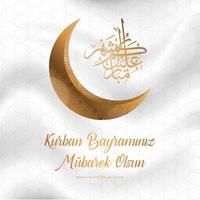 eid al-adha mubarak, fête de la salutation du sacrifice. kurban bayraminiz kutlu olsun vecteur