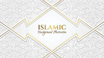 fond d'illustration de motif islamique géométrique ou conception de bannière vecteur