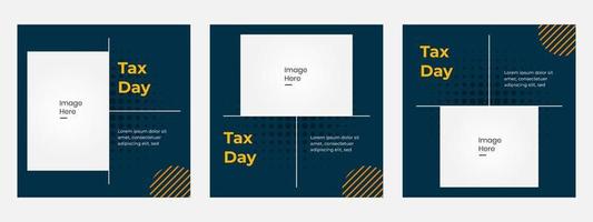 définir le jour de l'impôt numérique de la bannière, adapté aux médias sociaux post. campagne. mise en page vectorielle vecteur