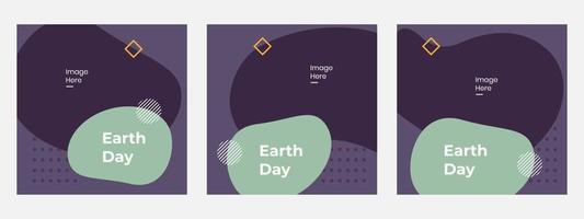 bannière de modèle jour de la terre numérique. adapté aux médias de contenu social. conception de campagne vecteur