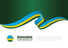 fête de l'indépendance du rwanda pour la célébration nationale le 1er juillet. vecteur