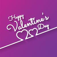 Carte de voeux romantique Happy Valentines Day vecteur