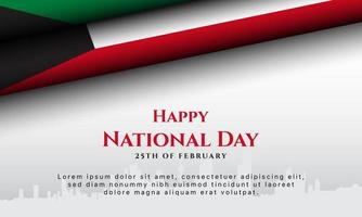 fond de la fête nationale du koweït. illustration vectorielle. vecteur