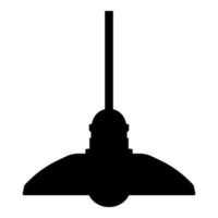 lustre plafond lampe suspendue icône couleur noire illustration vectorielle image de style plat vecteur