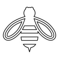 icône de contour de contour de miel d'abeille illustration vectorielle de couleur noire image de style plat vecteur