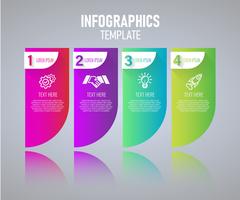 Modèle de conception infographie coloré, éléments abstraits de grah avec étapes. illustration vectorielle vecteur