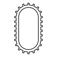 sangle pour machine à laver moteur cambelt ceinture sans tir contour contour icône illustration vectorielle de couleur noire image de style plat vecteur