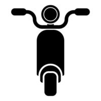 cyclomoteur scooter moto vélo électrique icône couleur noire illustration vectorielle image de style plat vecteur