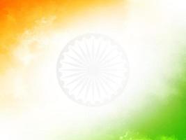 drapeau indien tricolore thème jour de la république fond de texture aquarelle vecteur