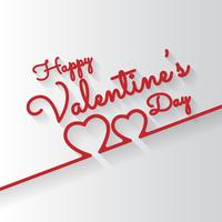 Carte de voeux romantique Happy Valentines Day vecteur