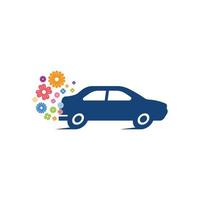 logo de voiture fleur vecteur