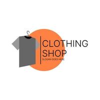création de logo de magasin de vêtements. signe de magasin de vêtements vecteur