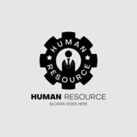 inspiration de conception de logo de ressources humaines vecteur