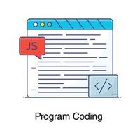 code source html d'une page web, icône de codage de programme vecteur