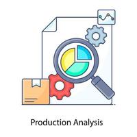 rapport détaillé des données collectées, icône de concept de contour plat de rapport analytique vecteur