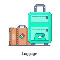icône conceptuelle des bagages, bagages de voyage vecteur