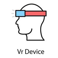 concepts de lunettes vr vecteur