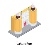 concepts de fort de lahore vecteur